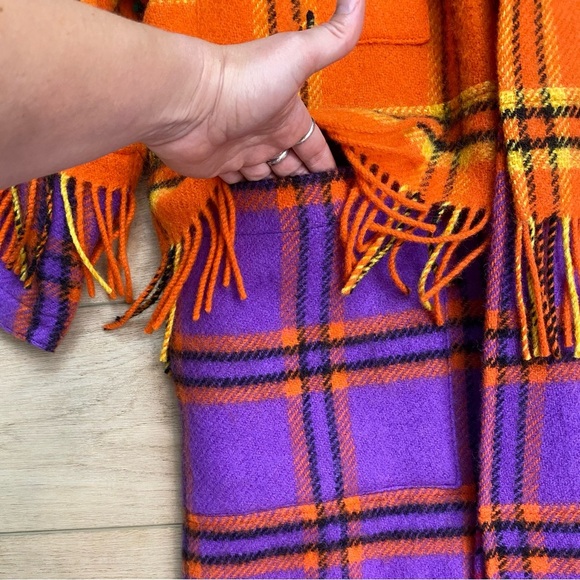 Vintage Couture Jean Charles De Castelbajac Wool Fringe Overcoat Ko & Co Deigner - Picture 4 of 16